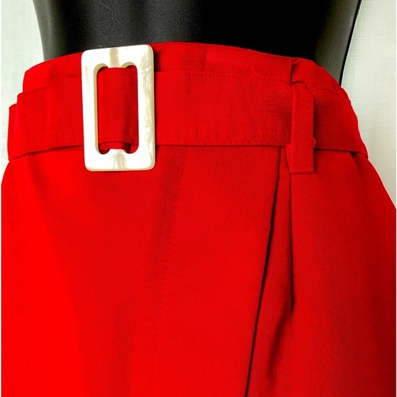 ✨ Authentic Vintage ✨ 70s Velveteen Wrap High Waist Skirt w/  Belt - Picture 7 of 10